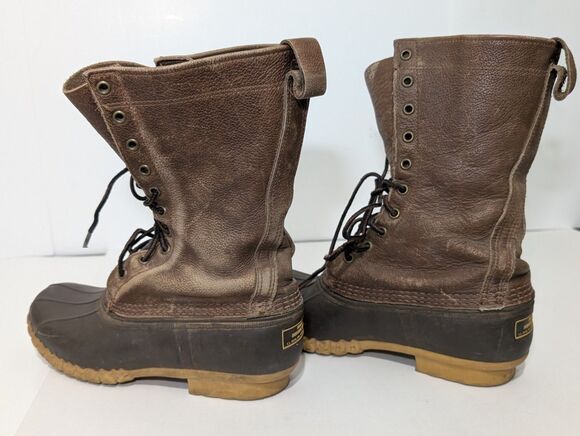 Vintage LL Bean Boots Mens 7M Brown Duck Boots Maine Hunting Shoe